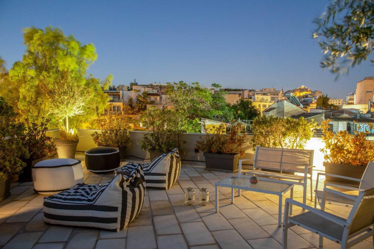 85 Sqm In The Heart Of Athens Shared Rooftop Deck Exterior foto