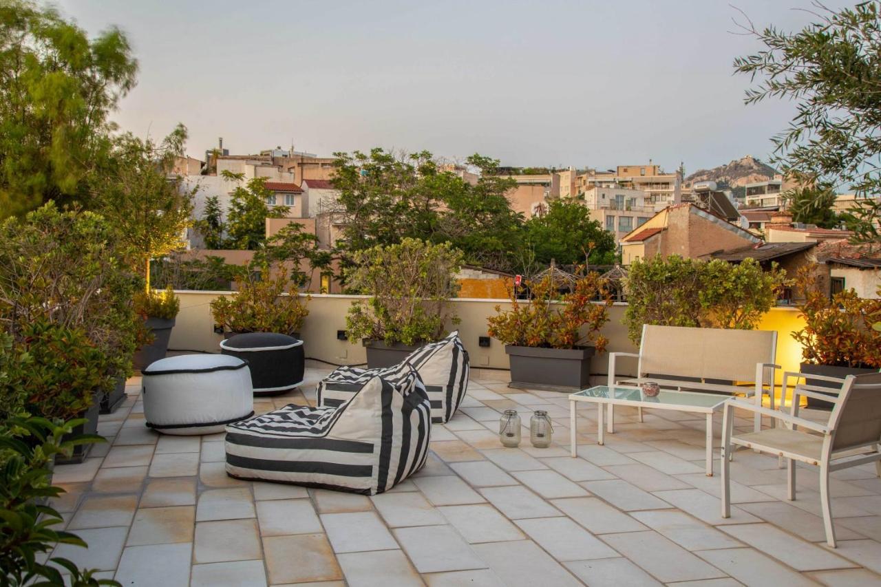 85 Sqm In The Heart Of Athens Shared Rooftop Deck Exterior foto